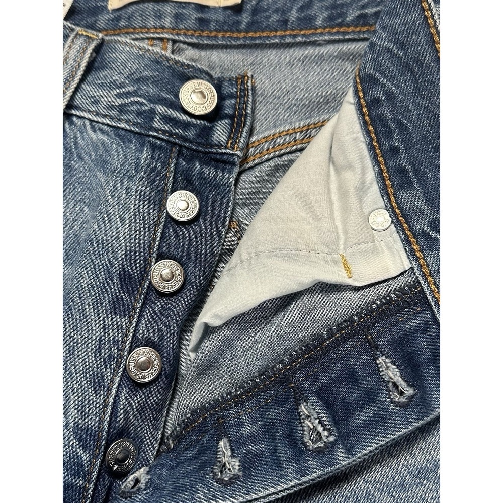 Levi's Ribcage Womens Jeans Waist 24 High rise Straight Ankle Light Wash - Picture 5 of 9